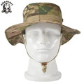 Wide-Brim Outdoor Tactical Boonie Hat Camouflage Breathable Jungle Hat with Eyelets String Made of Nylon Polyester Cotton