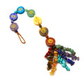 New Design 7 Healing Chakra Pendants Palm Pocket Stone Reiki Balancing Healing Crystal 7 Chakra Stones Car Pendants