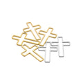 Wholesale Jewelry Cross Pendant Hollow Cross Charms18K Gold Plated Stainless Steel Charm Bracelet Necklace Jewelry Accessories