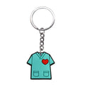 Fast Customization Custom Logo Printing Soft Pvc Rubber Keychain 2d 3d Doctor Nurse Silicone Keychain Key Tag