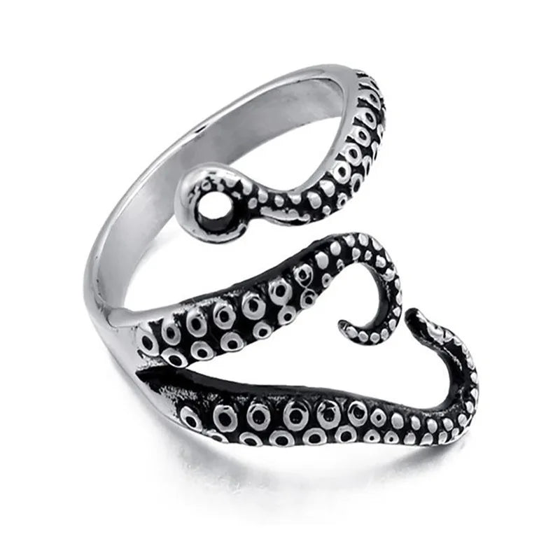 New Alloy Octopus Ring Hot Sale Trend Punk Style Unisex Jewelry Small Wholesale