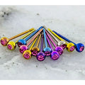 TITANIUM EARRING STUDS WITH GEMS Piercing Body Jewlery