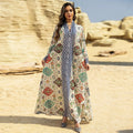 2026 New Women Muslim Abaya Dubai Embroidery Print Islamic Dress for Eid and Daily Wear