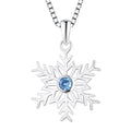 China Supplier's Luxury 925 Sterling Silver Snowflake Pendant Necklace Hot Sale Custom Diamond Stone Jewelry Set