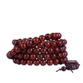 Natural Rosary Wooden Sandalwood Loose Beads 108 Beads Mala Necklaces Making Prayer Rose Wood Beads Bangle Bracelet