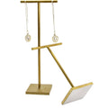 JINSKY  Wholesale t bar Earring Holder Jewelry Metal Earring Stand Two Size Earring Display Custom logo