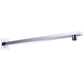 Extra Long Thick Stainless Steel Shower Extension Arm Black Chrome Plated Shower Straight Wall Mounted Shower Arm