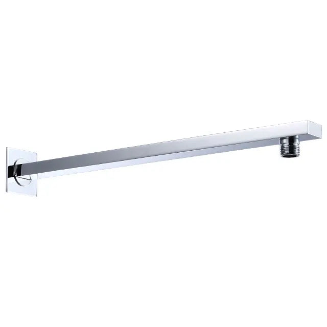 Extra Long Thick Stainless Steel Shower Extension Arm Black Chrome Plated Shower Straight Wall Mounted Shower Arm