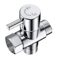 Brass T Valve 3 Way Shower Water Diverter Valve Bathroom Accessories Toilet T Adapter