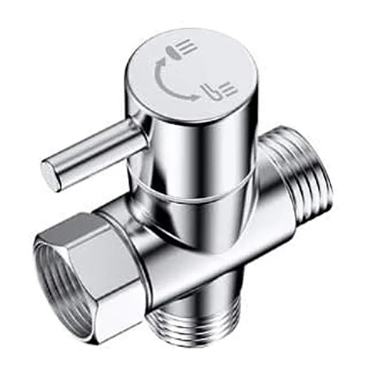 Brass T Valve 3 Way Shower Water Diverter Valve Bathroom Accessories Toilet T Adapter