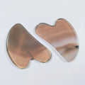 DIY 100% Natural Grey Agate pink Massage Guasha Tools Facial Massage Jade Guasha Gua Sha Grey Agate Stone Board