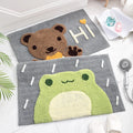 Microfiber TPE Backing Indoor Mats Creative Animal Design Children Room Doormat Non slip Bath Mat Kids Play Carpet