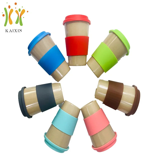 LFGB Certificate Custom Coffee Cup Mug Bamboo Fiber Rice Husk Dinnerware Sets