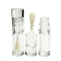 Lip Gloss Tube 5.5ML Empty Liquid Lipstick Packaging Round Crystal Clear Jumbo Sponge Wand Lipgloss Tube Container with Brush