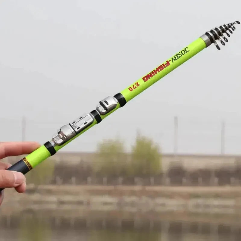 NEWMAJOR 1.5/ 1.8/2.1/2.4/2.7/3m Telescopic Fishing Rod Rotatable Reel Seat Portable Surfcasting Shore Casting Pole