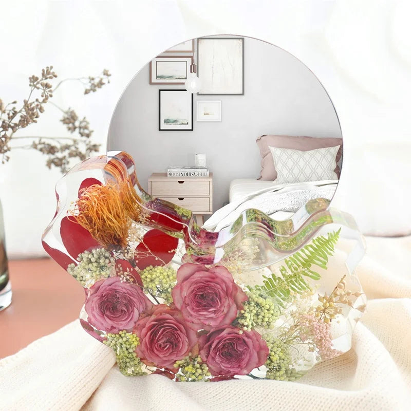 Irregular Geometry Makeup Mirror Silicone Mold Desktop Cosmetic Mirror Resin Mold