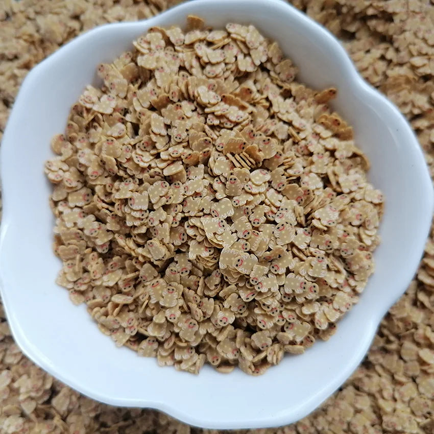 1kg DIY Craft Slime Sprinkles 5mm 10mm Christmas Gingerbread Man Polymer Clay Sprinkles Slices