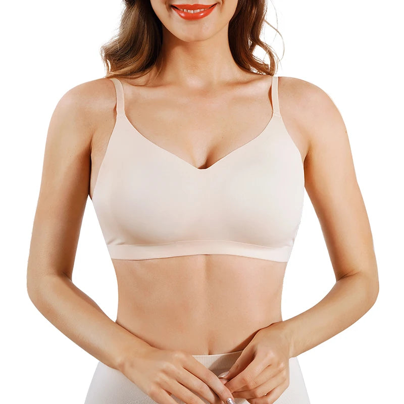 2023 Custom Bralette Top Adjustable Strap Plus Size Jelly Bras for Big Women