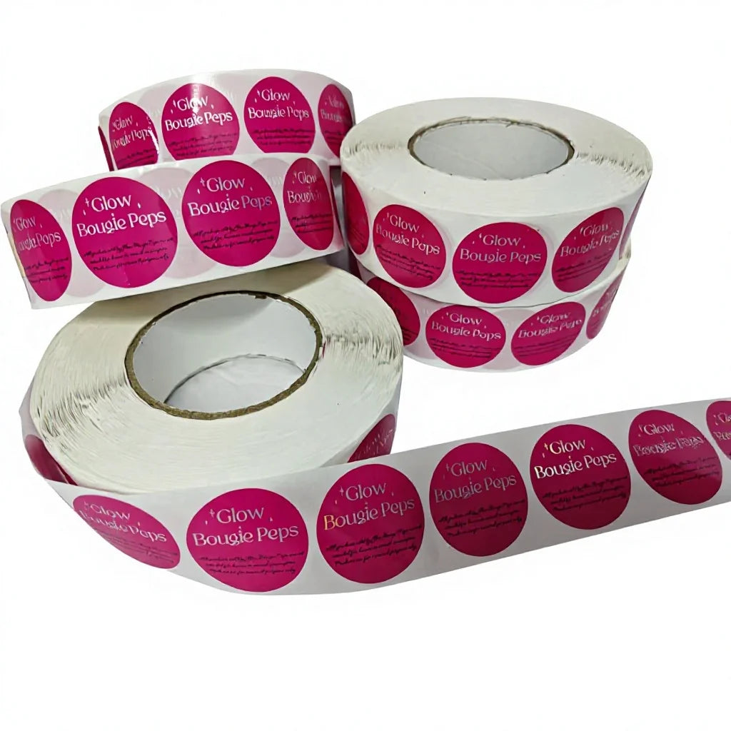 Custom Private Vinyl Adhesive logo Sticker Paper Custom Printing Cosmetic 30ml 60ml Bottle Labels Bottle Sticker