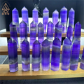 Wholesale Hot Selling Indigo Purple Fluorite Points Healing Crystal Quartz Fluorite Point for Sell