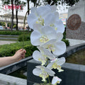 Super September Discount Real Touch Artificial Orchid Flower for Home Wedding Decoration 9 Heads Real Touch Latex Orchid Flower