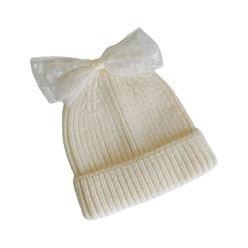 Korean Version of Cute Girl Windproof Warm Circular Knitting Machine Knit Hat Bucket Knitted Hat for Children
