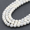 Wholesale Round Loose 4/6/8mm White Howlite Gemstone Beads Stone Beads for Jewelry Making