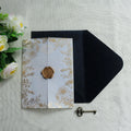 China Supplier Clear Acrylic Insert Card Flower Wedding Invitations with Vellum Paper Cover