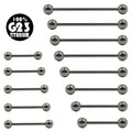 Stainless Steel Ball Belly Tongue Rings Piercing Lip Ring Piercing Jewelry Steel Color Straight Rod Bypass Studs Body Piercing