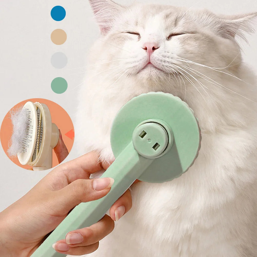 Dog Hair Removal Brush Pet Grooming Comb Cats Self-Cleaning Slicker Cats Hair Cleaning Massage Brush