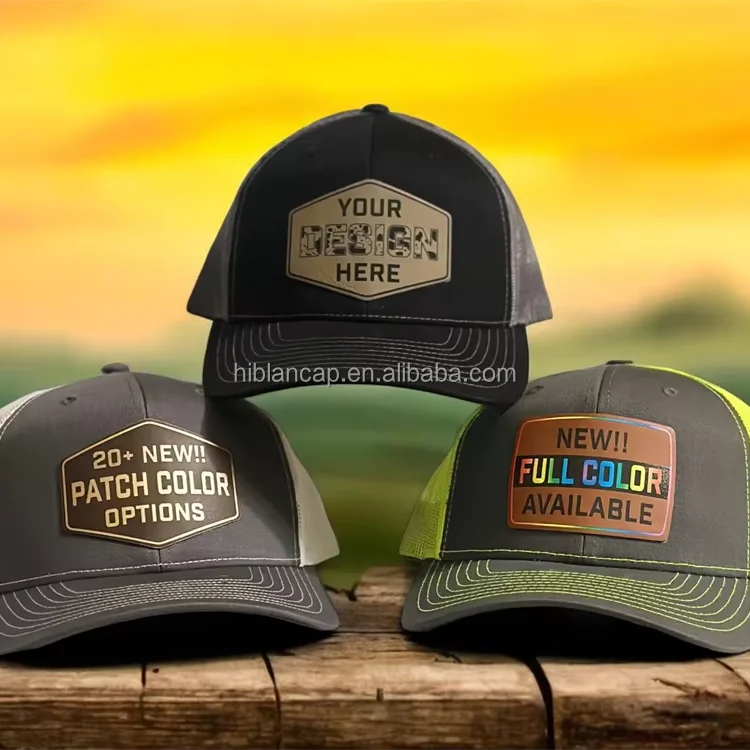 Custom 3D Embroidery 6-Panel Polyester/Cotton Mesh Trucker Cap Outdoor Unisex Adult Hat