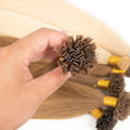 100% Russian I Tip Human Hair Extensions Thick Ends Remy Full Cutcile Natural Soft Slavic Wavy Hair Keratin Extensions