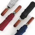 High-end Top Quality New Solid Wood Engraved Gentleman Business Umbrella Printing Logo Advertising Gift Umbrella