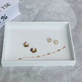 Wholesale Middle White Stackable Slots Grids Pu Leather Jewelry Watch Tray Inserts Display Box for Drawer With Lid Organizer