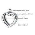 Silver Color rainbow Color Peach Heart Shape Glass Locket With Rhinestone Memory Living Magnetic Closure Glass Floating Locket