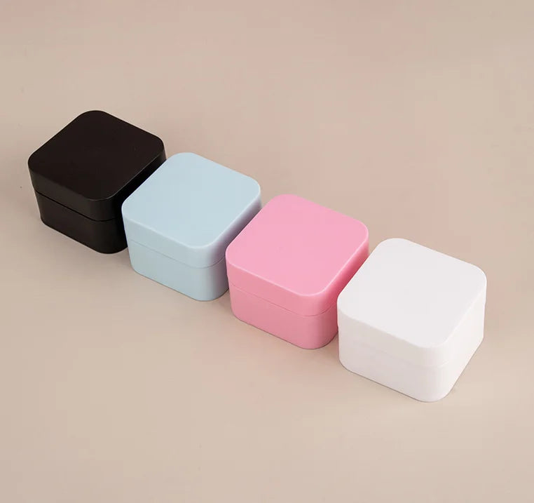 50g Wholesale Matte Black Square Shape Plastic Empty Cosmetic Acrylic Jar for Cream UV Nail Gel