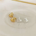 VIANRLA 925 Sterling Silver Jewelry Heart Earrings White Zircon 18k Gold Plated Earring for Women Free Laser Logo Wholesale