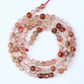 JSES 4mm A+ Natural Copper Rutilated Quartz Cube Faceted Beads for Jewelry Making DIY Wholesale Stone and Crystal Beads