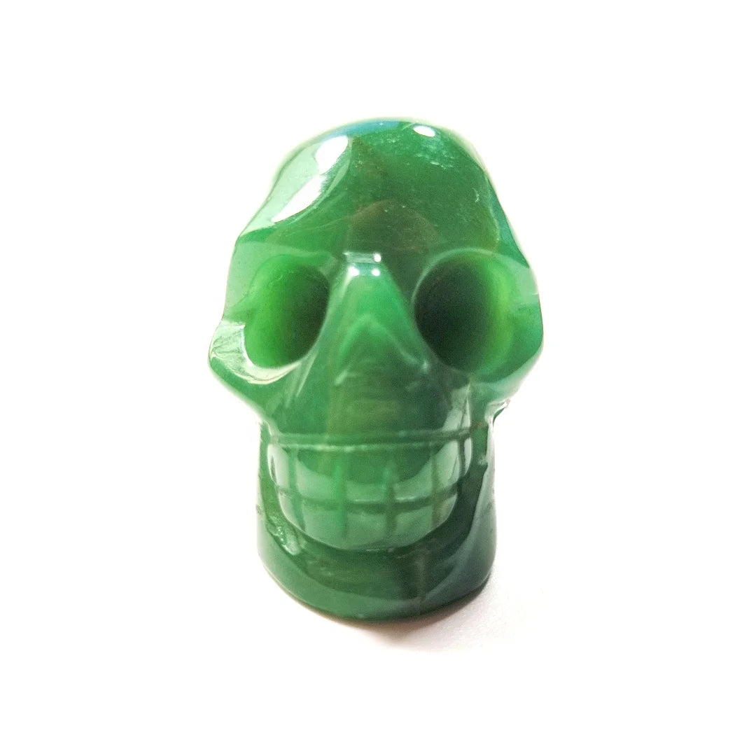 HZ Wholesale Gemstone Feng Shui Stone Green Aventurine Skulls Handmade Carved Skulls Stones and Crystals