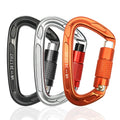 WLIWIZ CE/UIAA Certified D-Type Lock Auto Locking 24kN Safety 56g Lightweight 7075 Aviation Aluminum Carabiner Heavy Industry