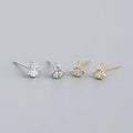 New Fashion Jewelry 925 Sterling Silver Minimalist Marquise Stud Earrings Set Diamond Evil Eye Earrings Gold Plated for Women