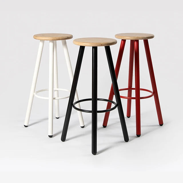 Factory Wholesale Hot Sale Modern Wood Metal High Back Bar Stool for Outdoor Home Bar Hotel Use Strong