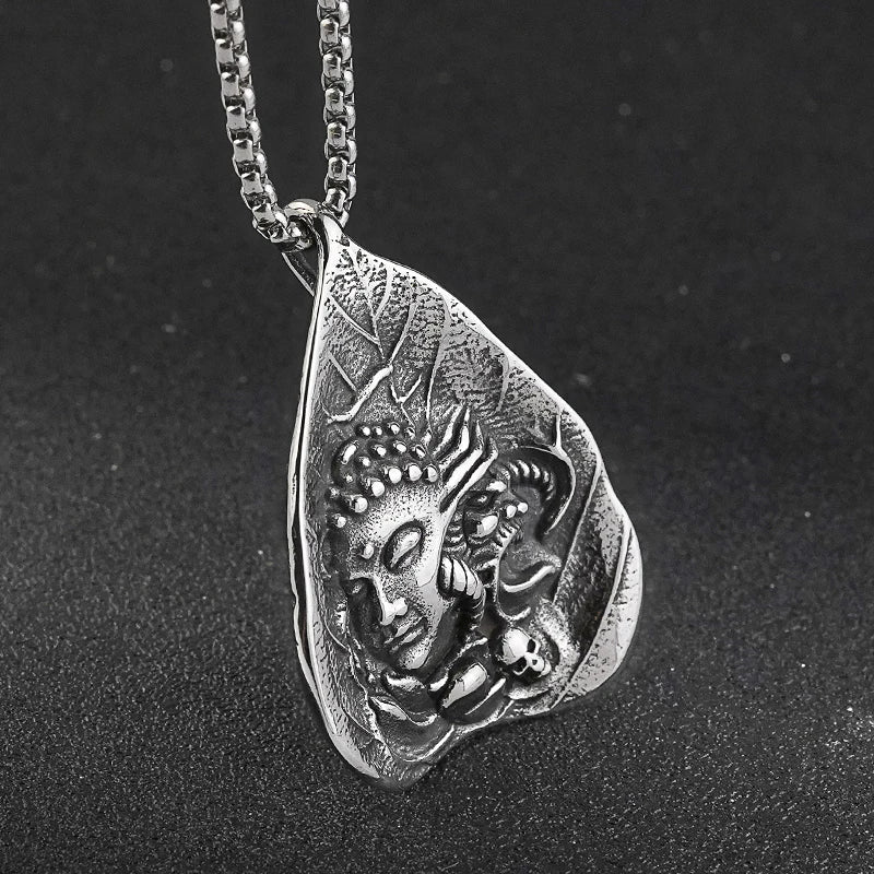 Buddha Necklaces 316L Stainless Steel Charms Pendants Religious Jewellery Retro Styles Buddhism Necklace