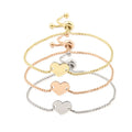 New Hot Sell Tennis Chain Heart Shape Stainless Steel Women Bracelet Bangles Engrave Name Heart Box Chain Bracelet