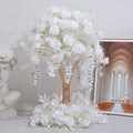 Wholesale Christmas Table Centerpiece Wedding Flower Ball Artificial Wreaths and White Roses Decoration