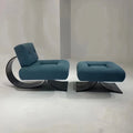 Contemporary Luxury Convertible Single Person Velvet Lounge Chair Set Modern Indoor Furniture Metal Wood Legs for Villa Living