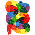 Alphabet Jigsaw Puzzle Building Blocks Animal Wooden Puzzle Wooden Snake Letters Numbers Block Toys for Kids