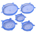 6 Pack Reusable Durable Expandable Lids Silicone Stretch Lids