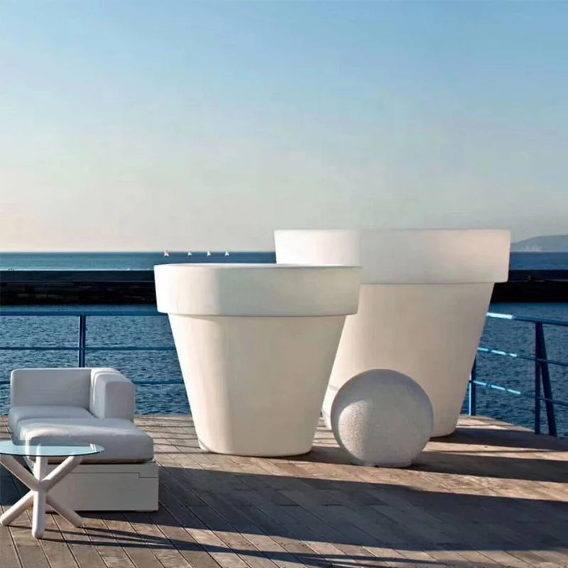 Plant Pots Planter Set Fiberglass Flower Pots Nordic Style Modern Vase Floor Large Kits