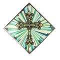 Biblical Stained Glass Window Hanging-Portable European Art & Collectible-Bring the Divine Light Home